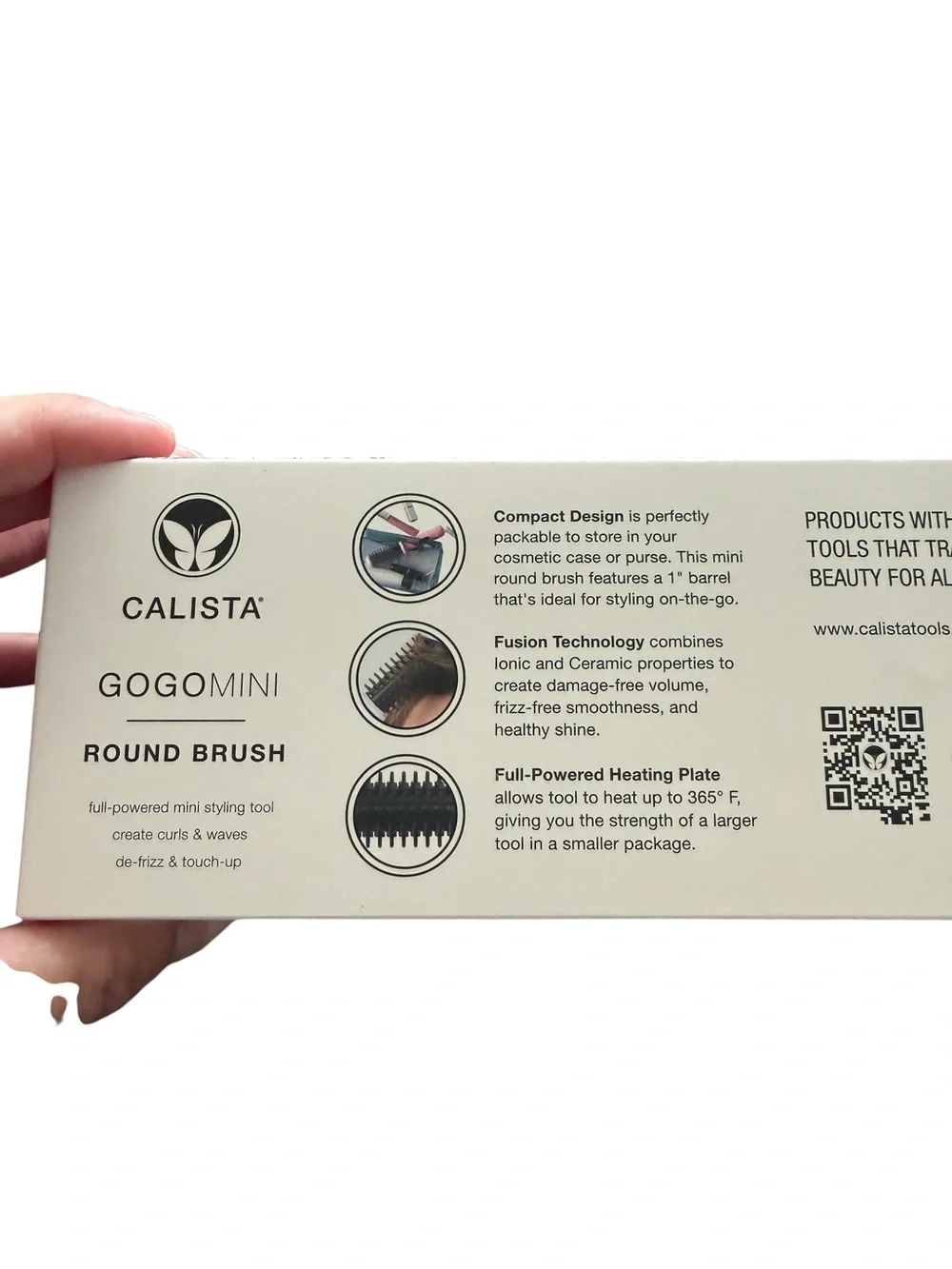 Calista Floral GogoMini Round Hair Brush - Pink Floral
